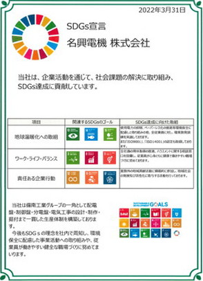 写真:SDGs宣言